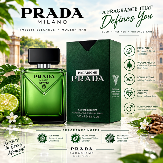 Prada Paradigme For Men EDP Spray 100ml Brand New Sealed