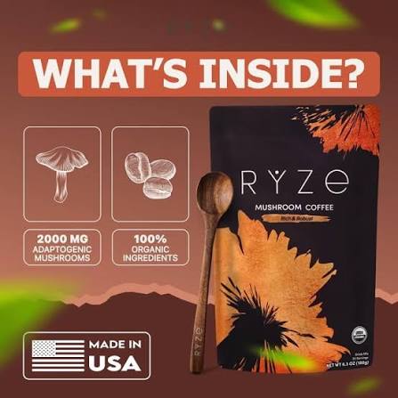 4 pack RYZE Organic Mushroom Coffee – 30 Servings