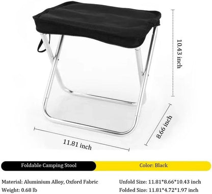 330 LBS Portable Aluminum Folding Stool with Storage Bag