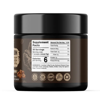 Organic Mushroom Coffee 1 -Mushroom Blend – 150g, 30 Servings