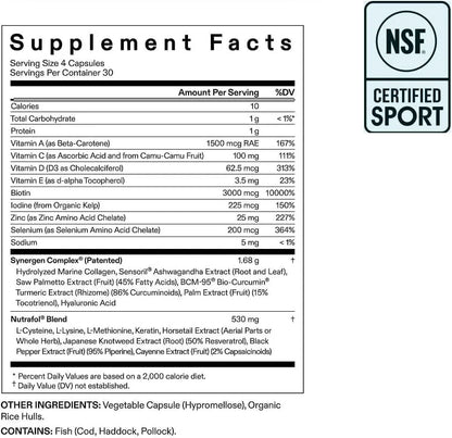 Nutrafol Women's Hair Growth Supplements 18–44, 120 Capsules