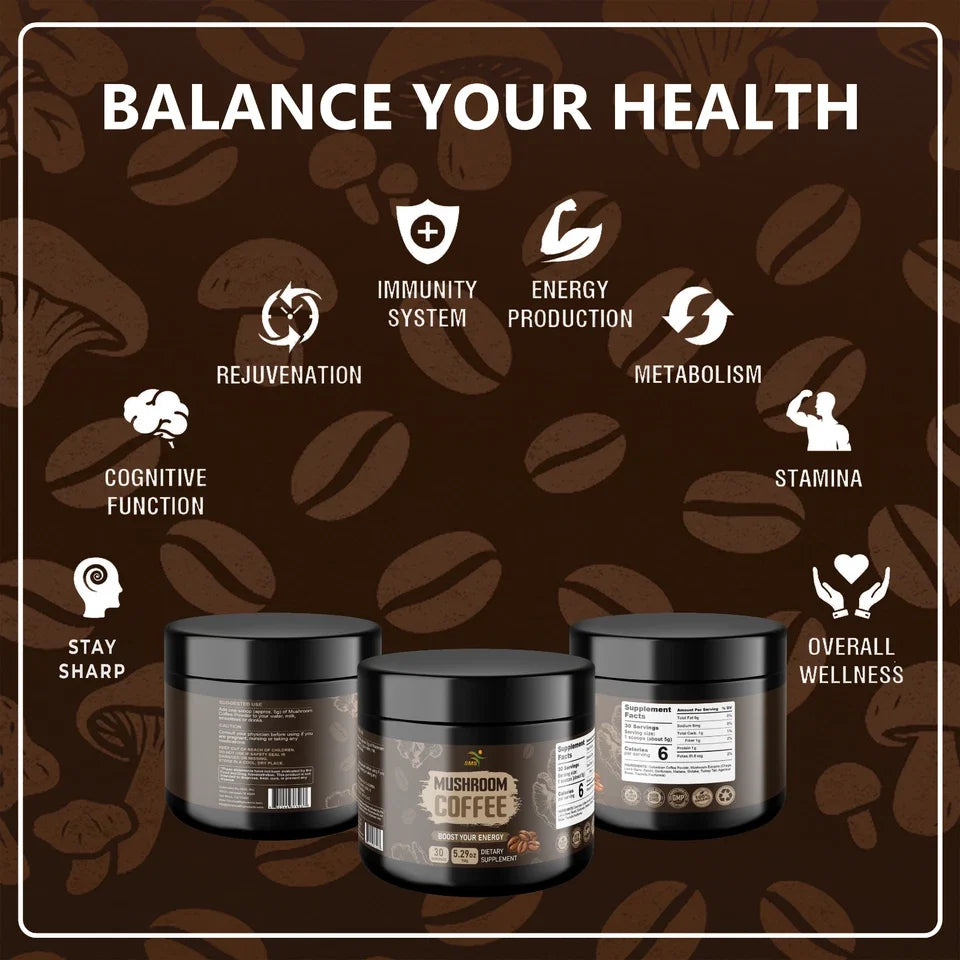 Organic Mushroom Coffee 1 -Mushroom Blend – 150g, 30 Servings